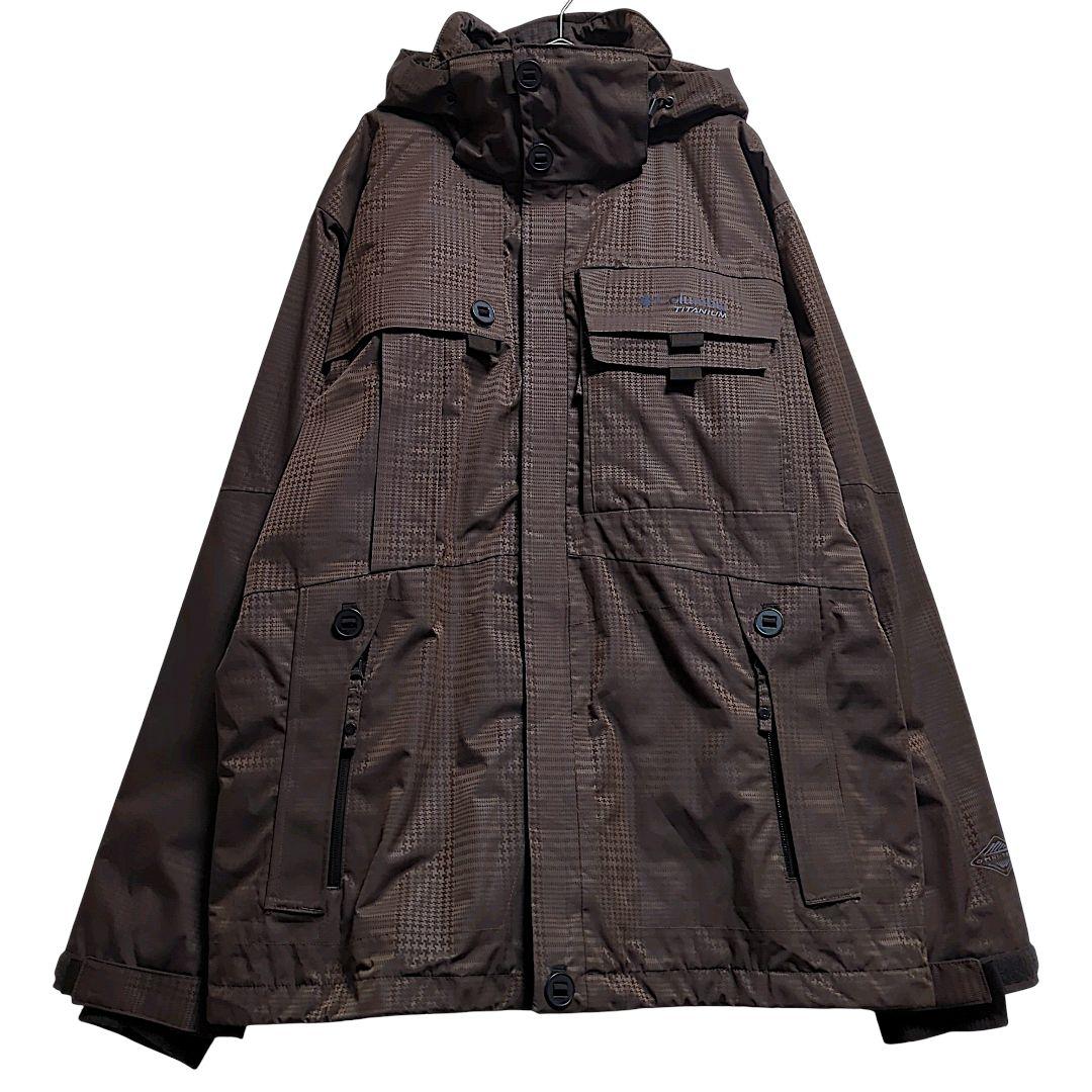 コロンビアTITANIUMマウンテンパーカー 茶系　メンズL相当