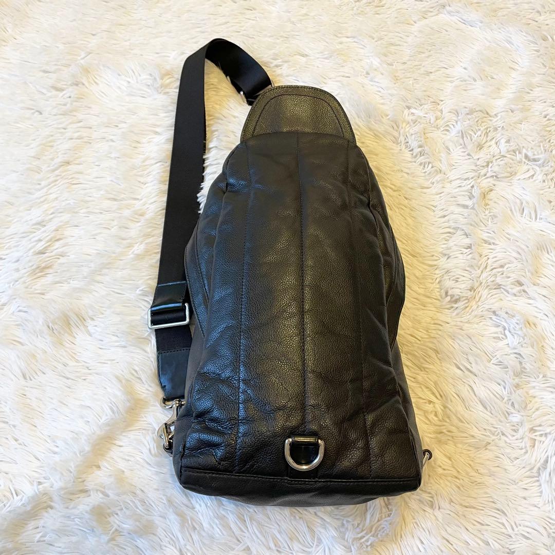 COACH コーチ レザー ボディバッグ ブラック クロスボディ ワンショルダー