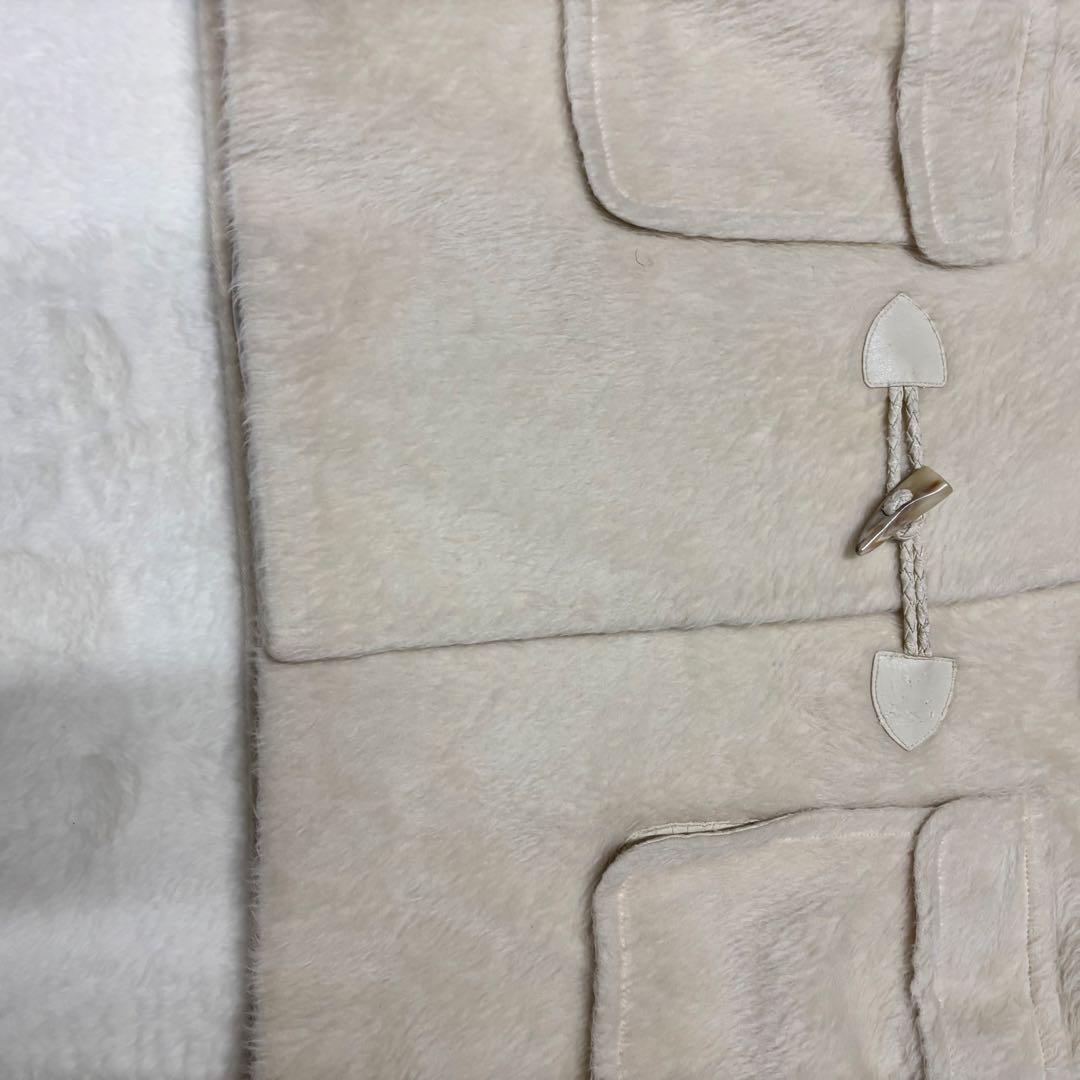 クリスチャンディオール　ウールダッフルコート 毛皮フード　アイボリーL（E1