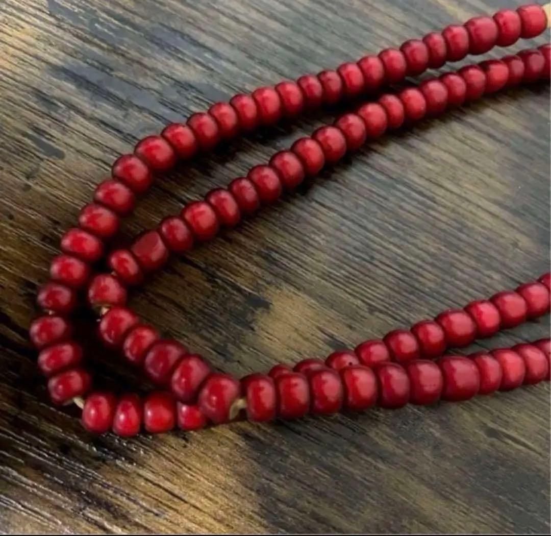 【★超レア★オールドホワイトハーツ】★ビンテージビーズ7mm〜8mmカスタム用に