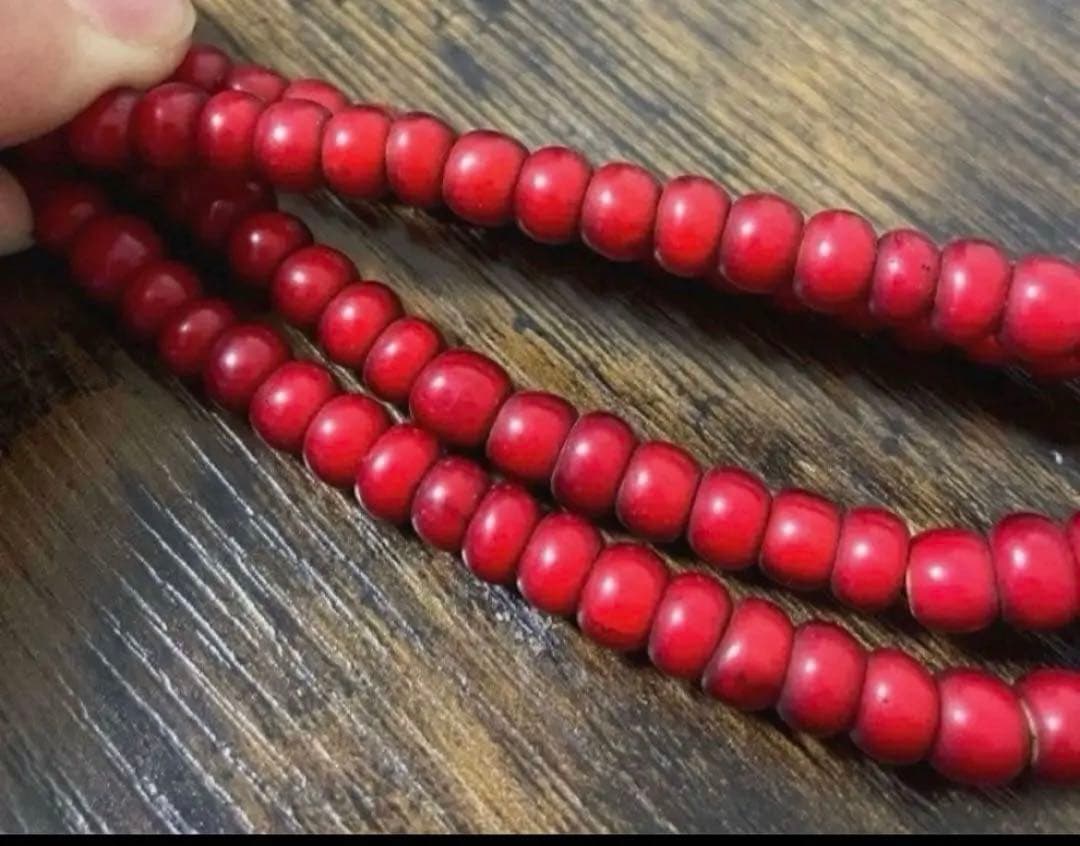 【★超レア★オールドホワイトハーツ】★ビンテージビーズ7mm〜8mmカスタム用に