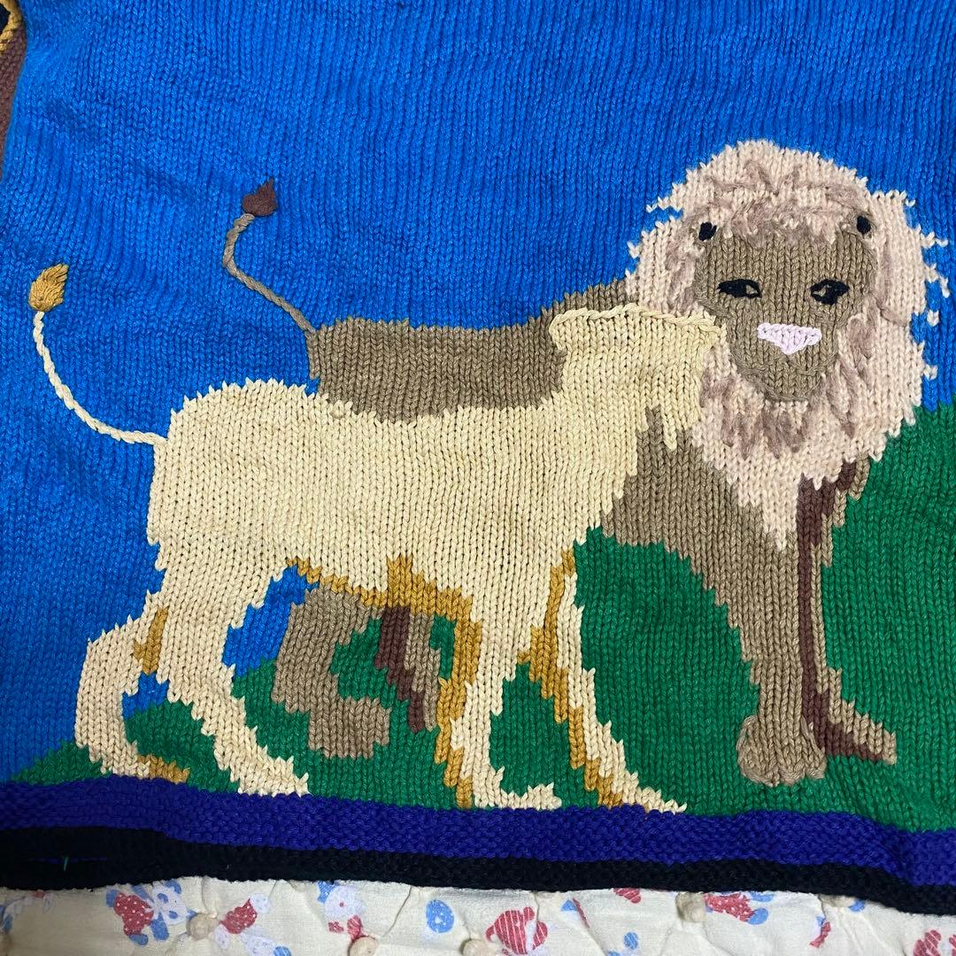 Storybook Knits アニマル 動物 ニットガーディガン 古着 レトロ