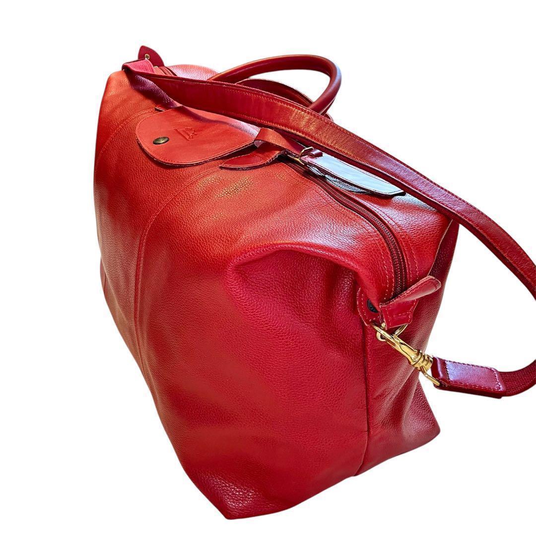 チ*ー様 美品 お値打ち価格　旅のお供　ロンシャン2way フローネ　赤 二泊用