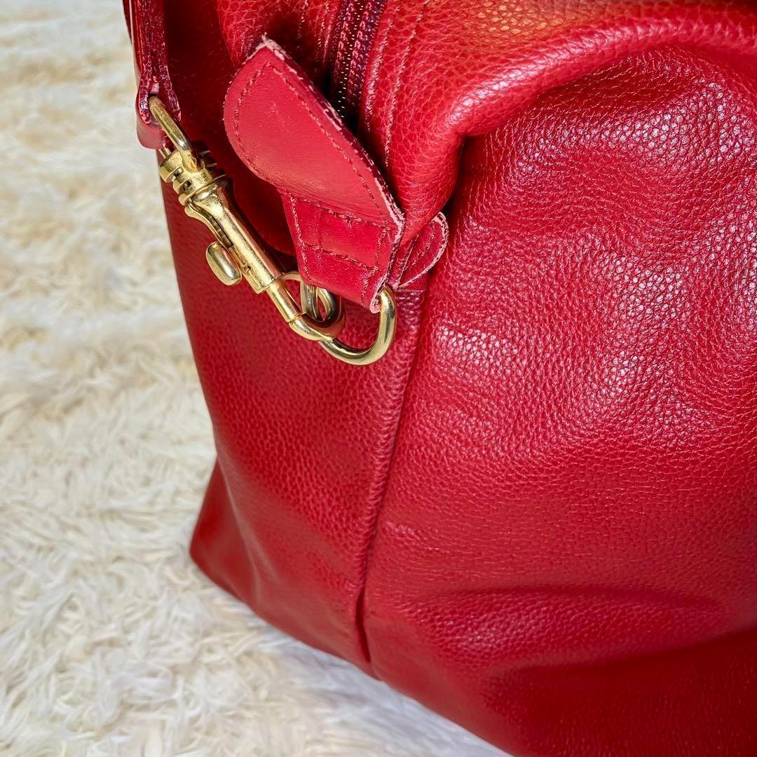 チ*ー様 美品 お値打ち価格　旅のお供　ロンシャン2way フローネ　赤 二泊用