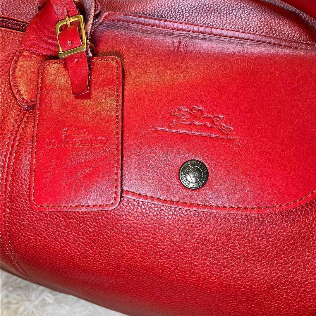 チ*ー様 美品 お値打ち価格　旅のお供　ロンシャン2way フローネ　赤 二泊用