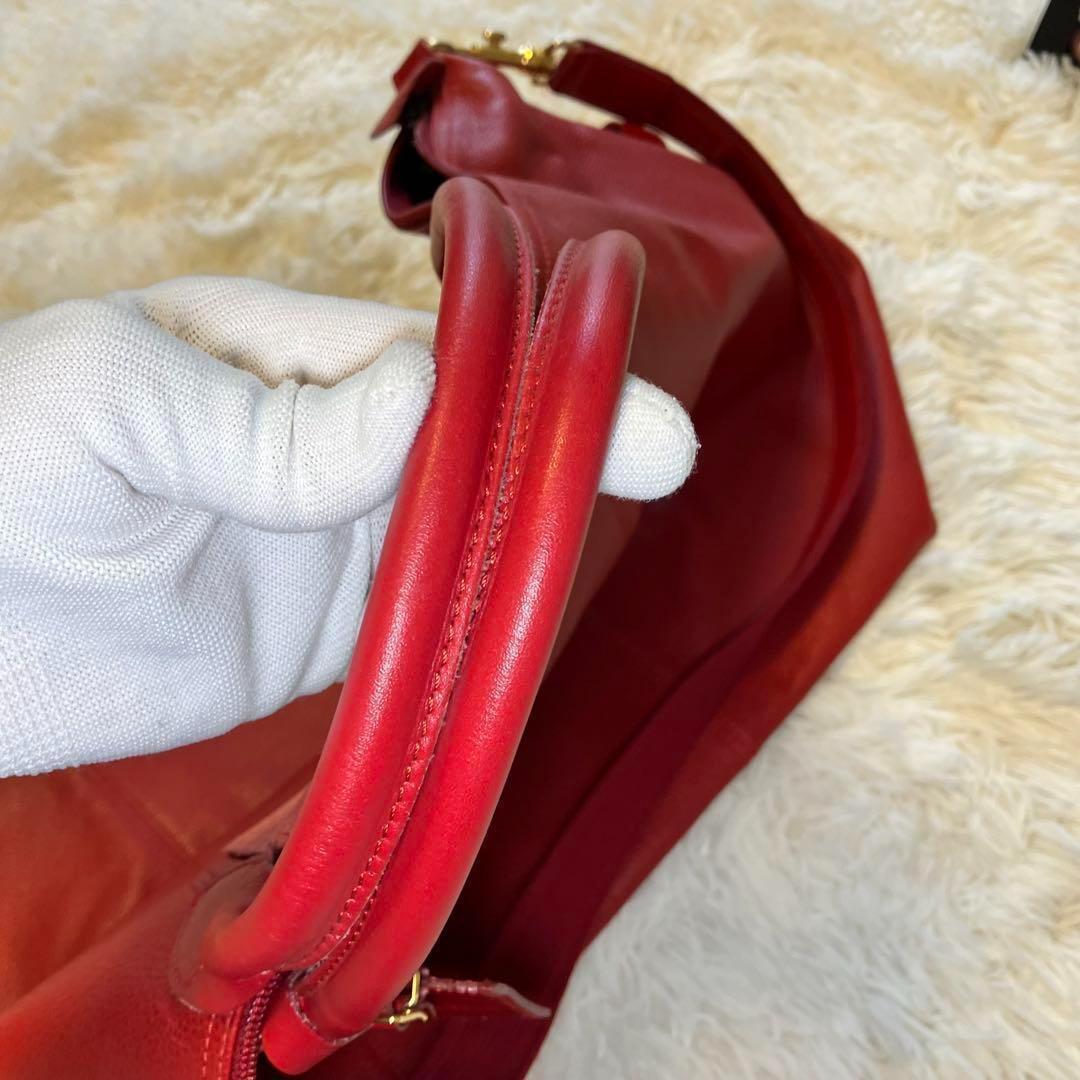 チ*ー様 美品 お値打ち価格　旅のお供　ロンシャン2way フローネ　赤 二泊用