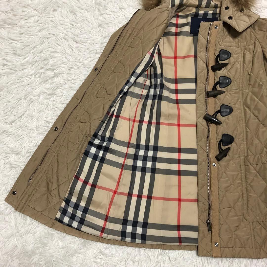 バーバリー　ダッフルコート　キルティング　ファー付