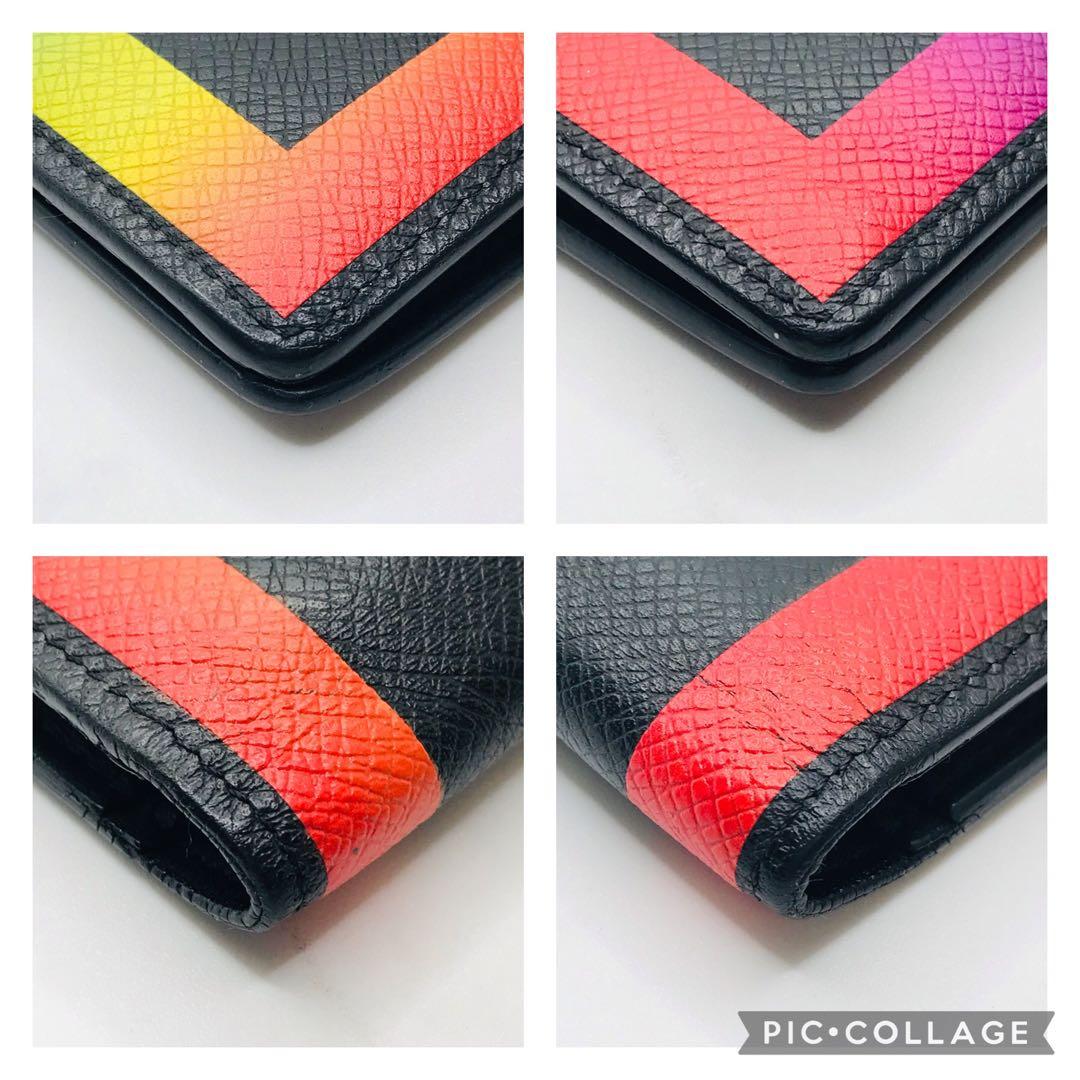 希少✨ルイヴィトン タイガ レインボー マルチカラー ポルトフォイユ プラザ 黒