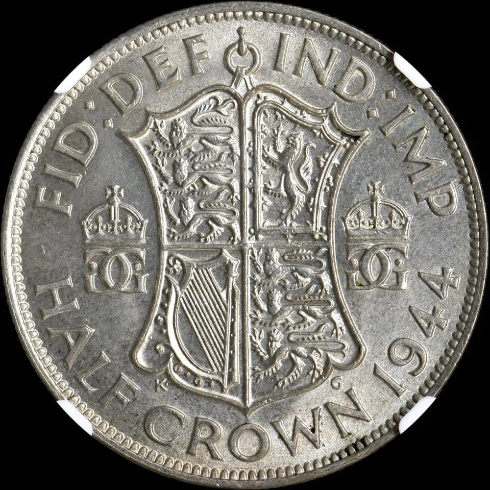 ⭐️【NGC MS63】1944 イギリス 1/2Crown 銀貨 シルバー