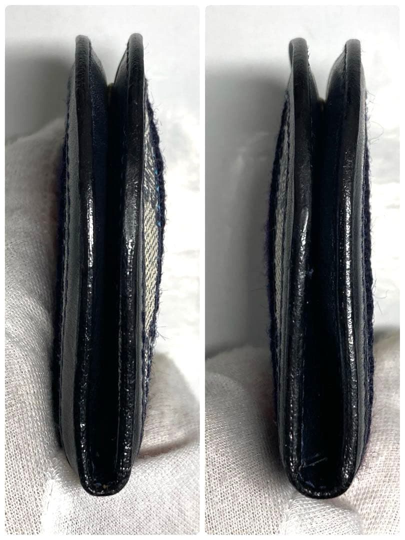 良品　GUCCI グッチ　オールドグッチ　シェリーライン　ケース　ネイビー