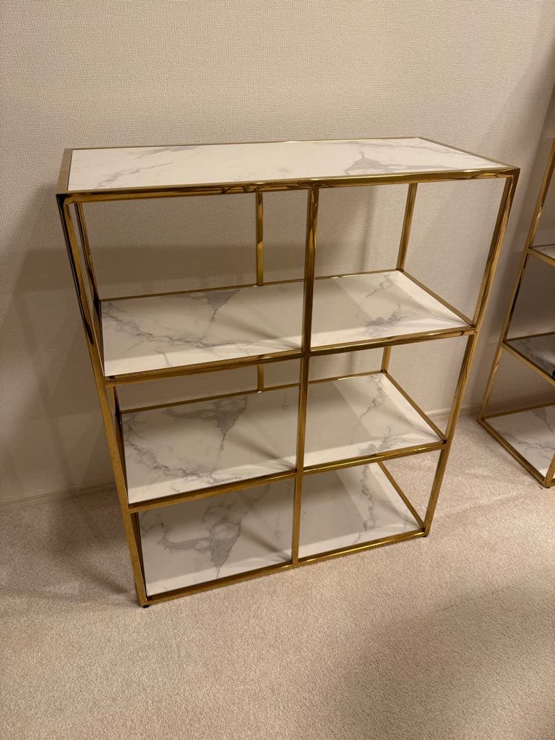 Francfranc フランフラン レーヌ シェルフ 棚 2s 4段　大理石