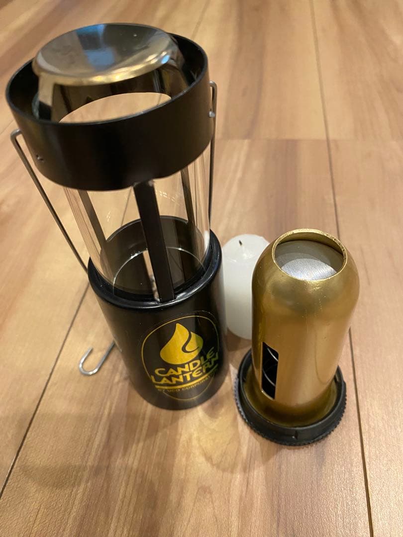 90s USA製　旧ロゴ　UCO キャンドルランタン　黒×金　金デカール　希少