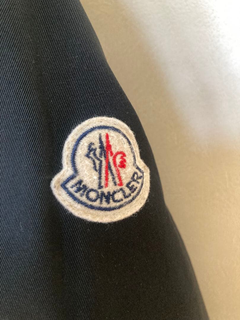 モンクレール　ダウンコート　リアルファー　黒　0 ダウンジャケット