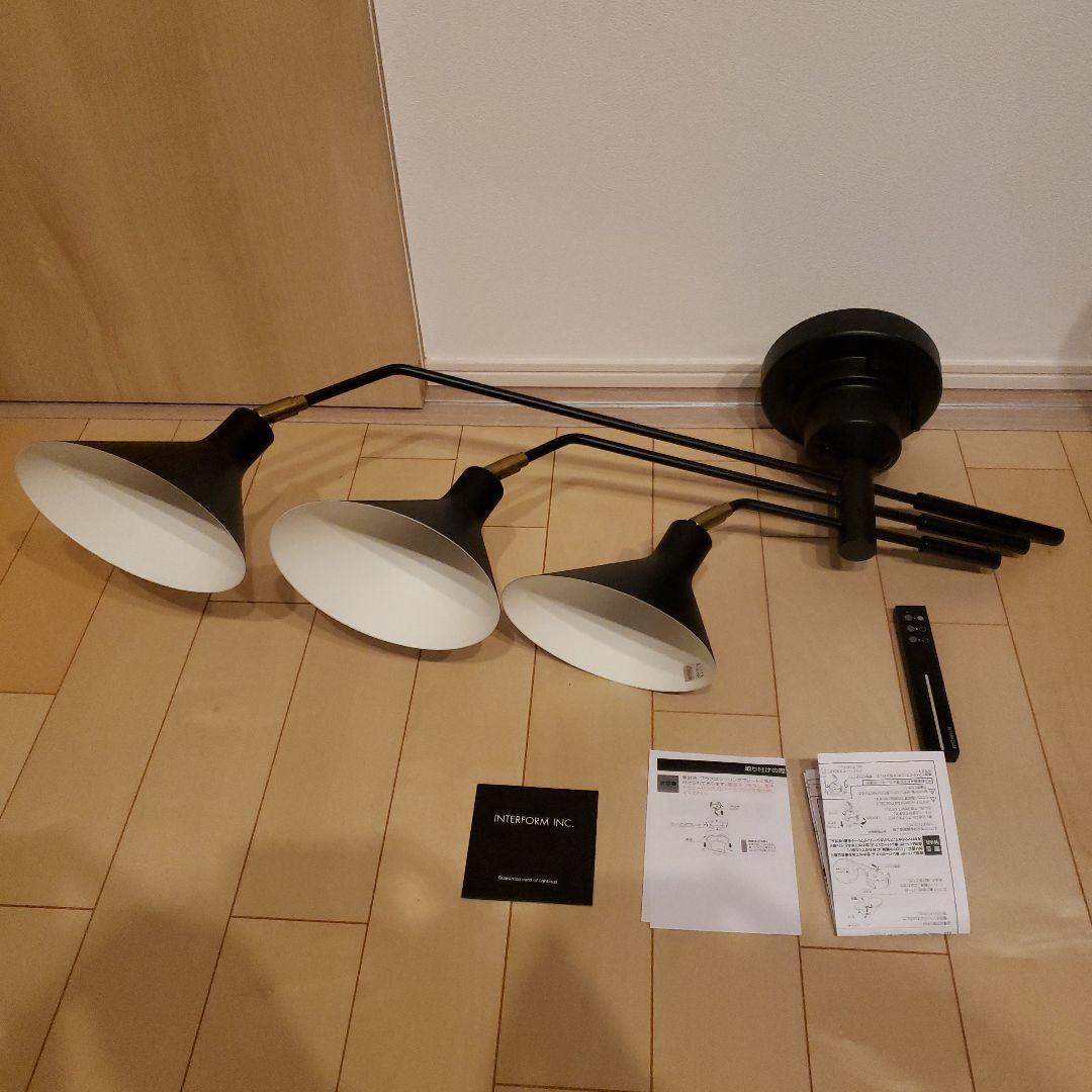 keiインターフォルム シーリングライト LT-9520BK ロネブラック