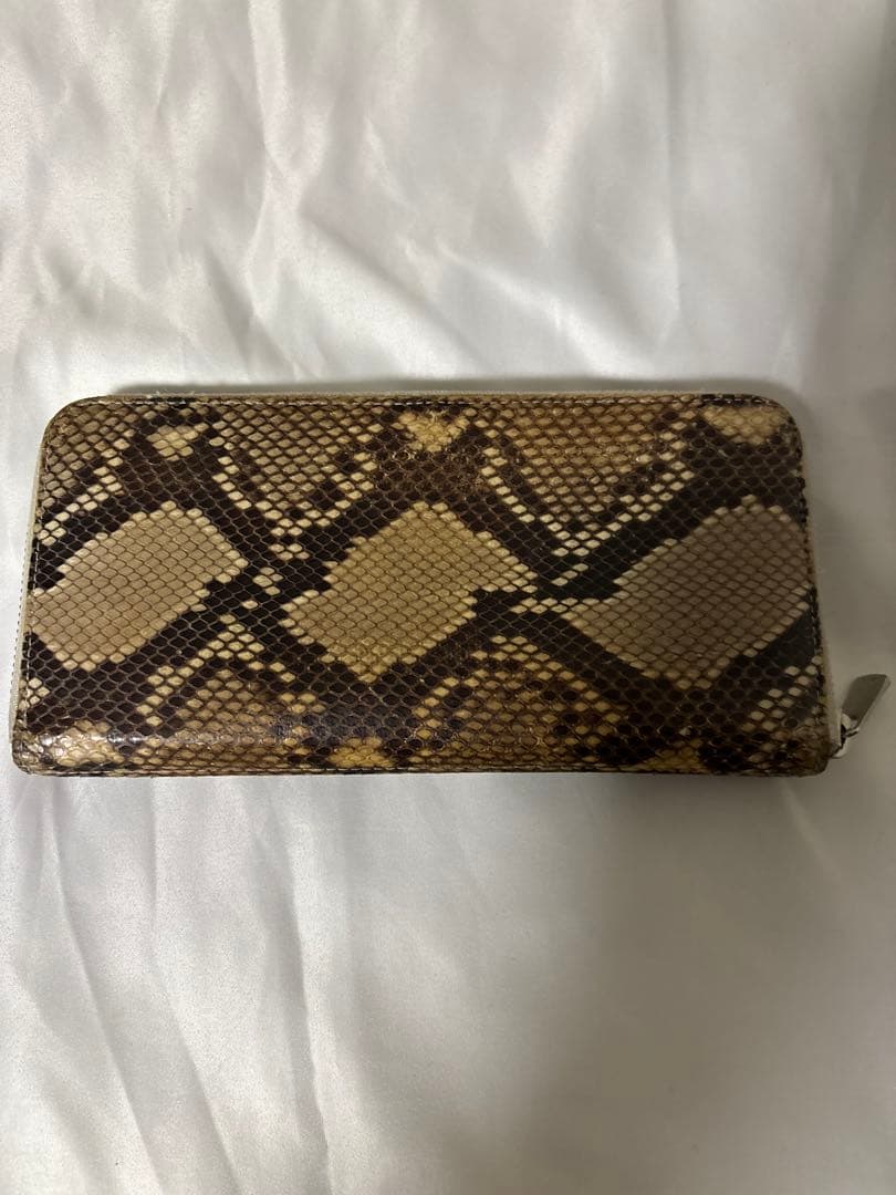 Hender Scheme パイソンレザー ラウンドファスナー長財布