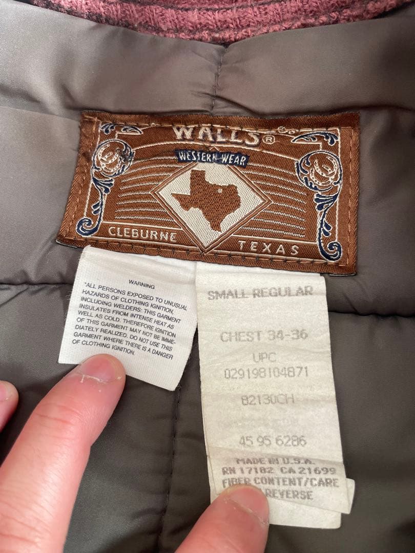 【USA製】Walls キルティングジャケット ウェスタンヨーク 希少 ダック地