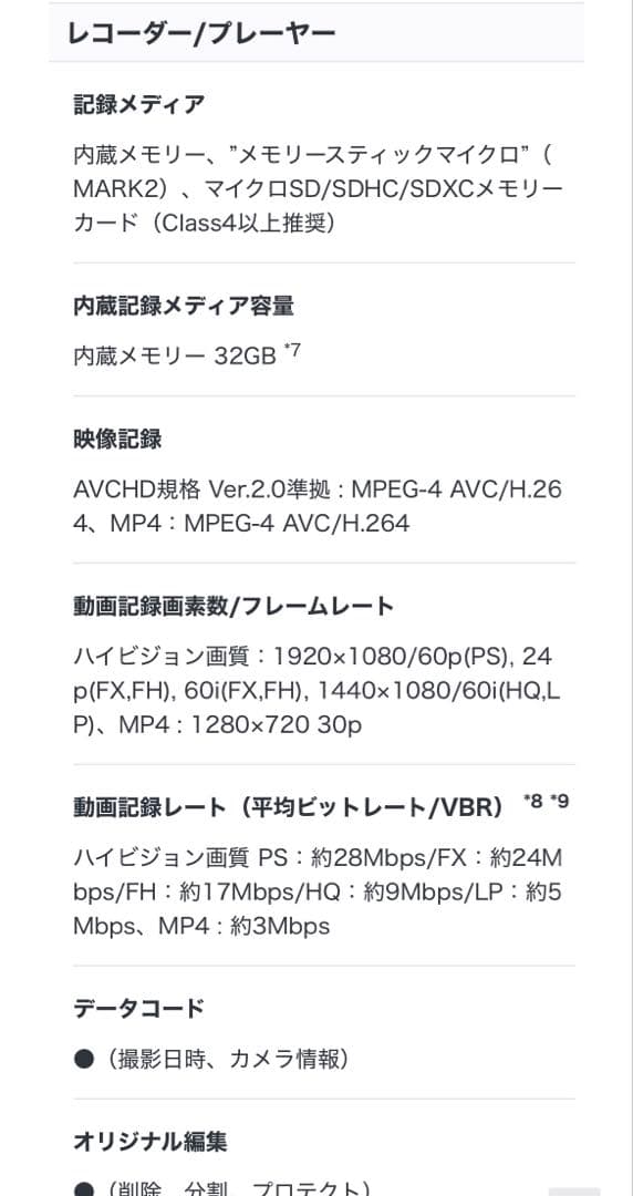 美品 SONY ビデオカメラ HDR-CX535