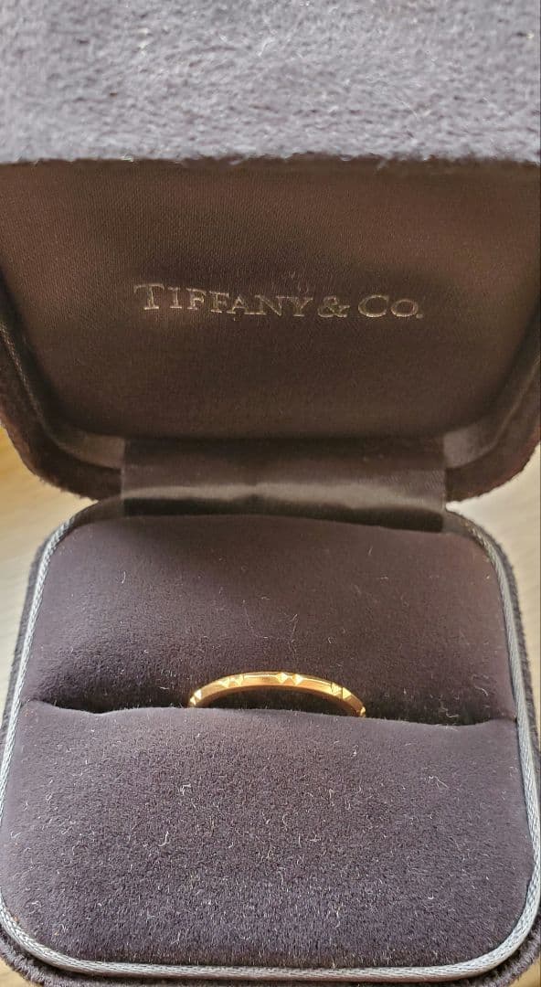 最終値下げ 美品 Tiffany&Co. トゥルーバンド リング K18 9号