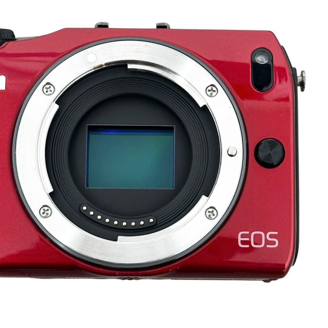 CANON EOS M ミラーレス一眼 ダブルレンズキット レッド 赤