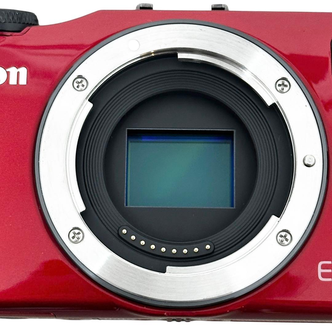 CANON EOS M ミラーレス一眼 ダブルレンズキット レッド 赤