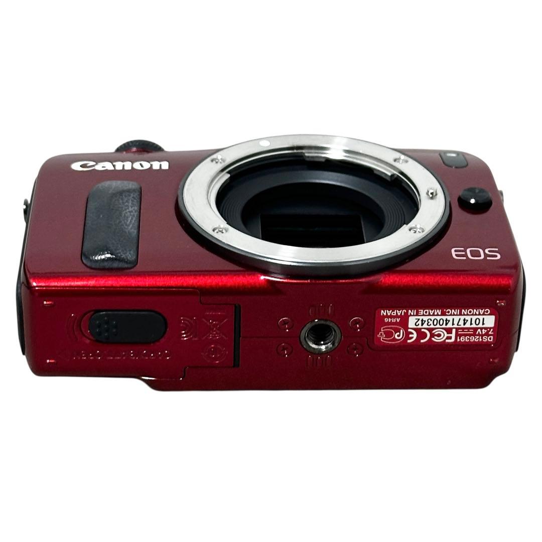 CANON EOS M ミラーレス一眼 ダブルレンズキット レッド 赤