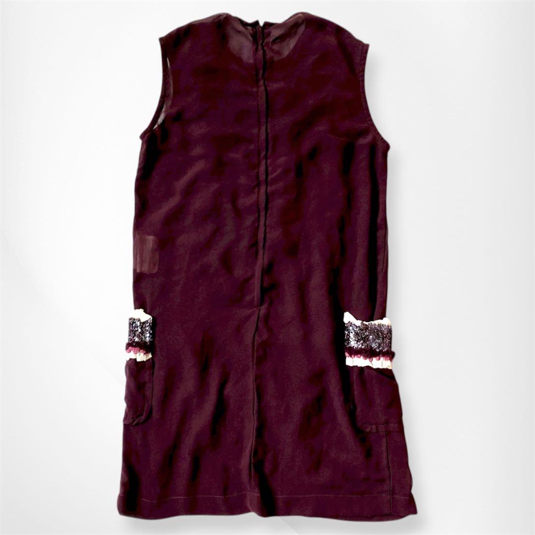 トリコ コムデギャルソン スパンコール装飾ワンピース