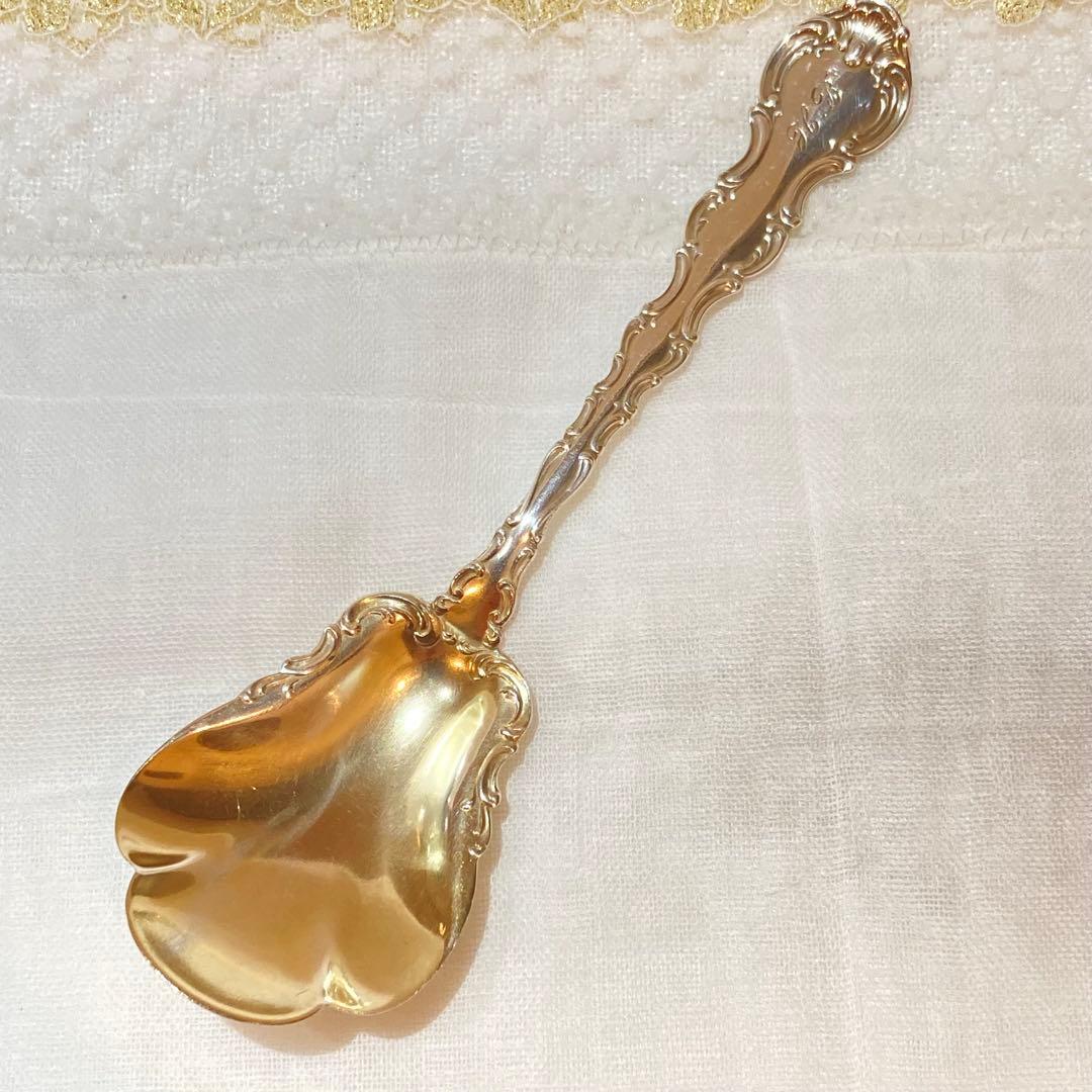 64 アメリカGorham社純銀製シュガースプーン