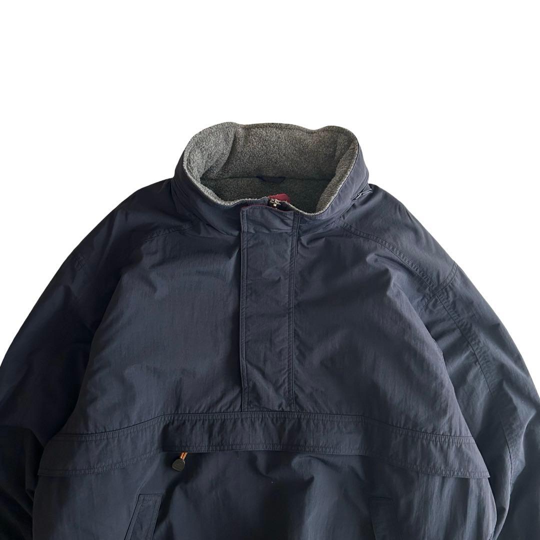 【希少】90s エディーバウアー 中綿フリース プルオーバージャケット 短丈L