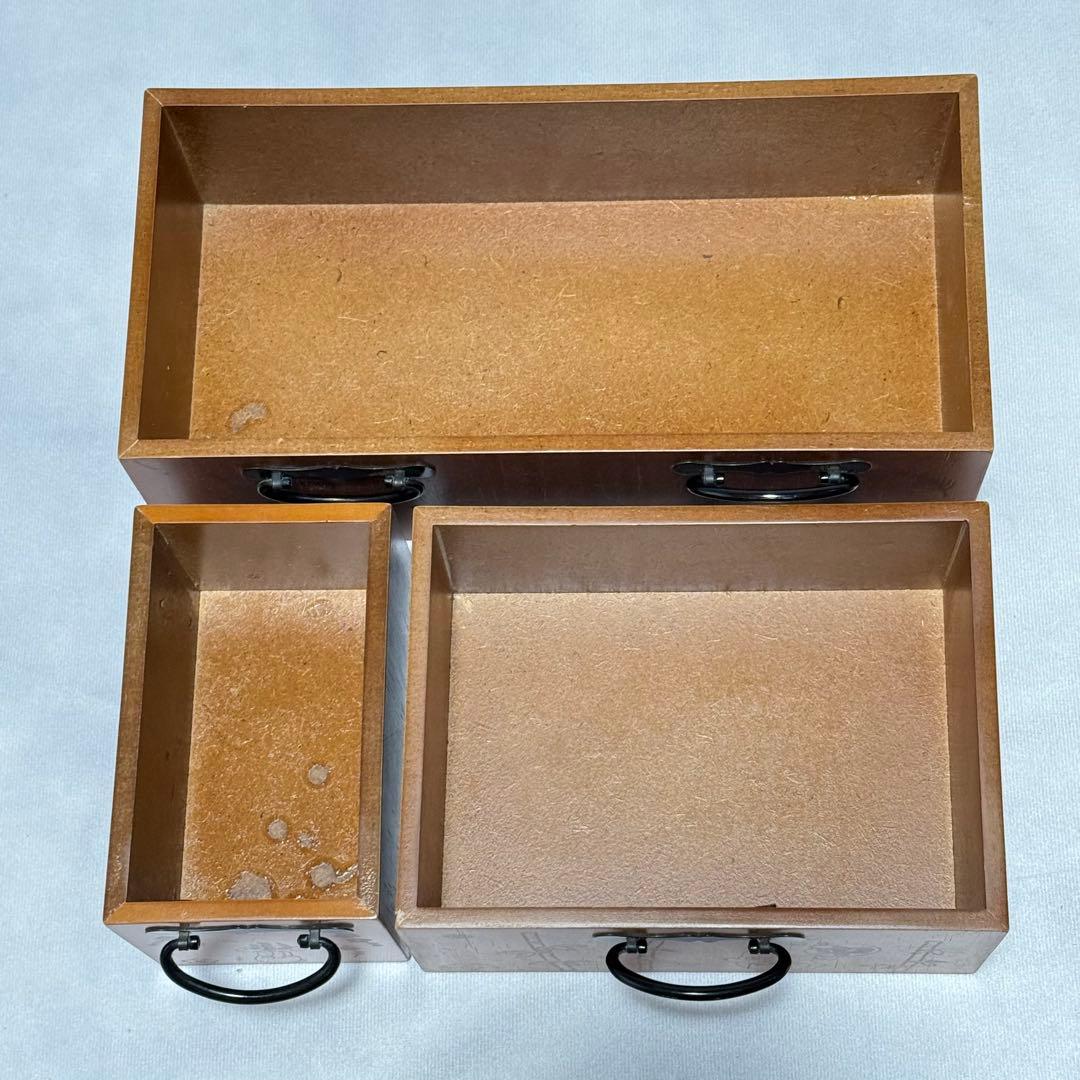 希少 廃盤☆となりのトトロ 木製 引出し 3個セット ジブリ 和風 小物入れ