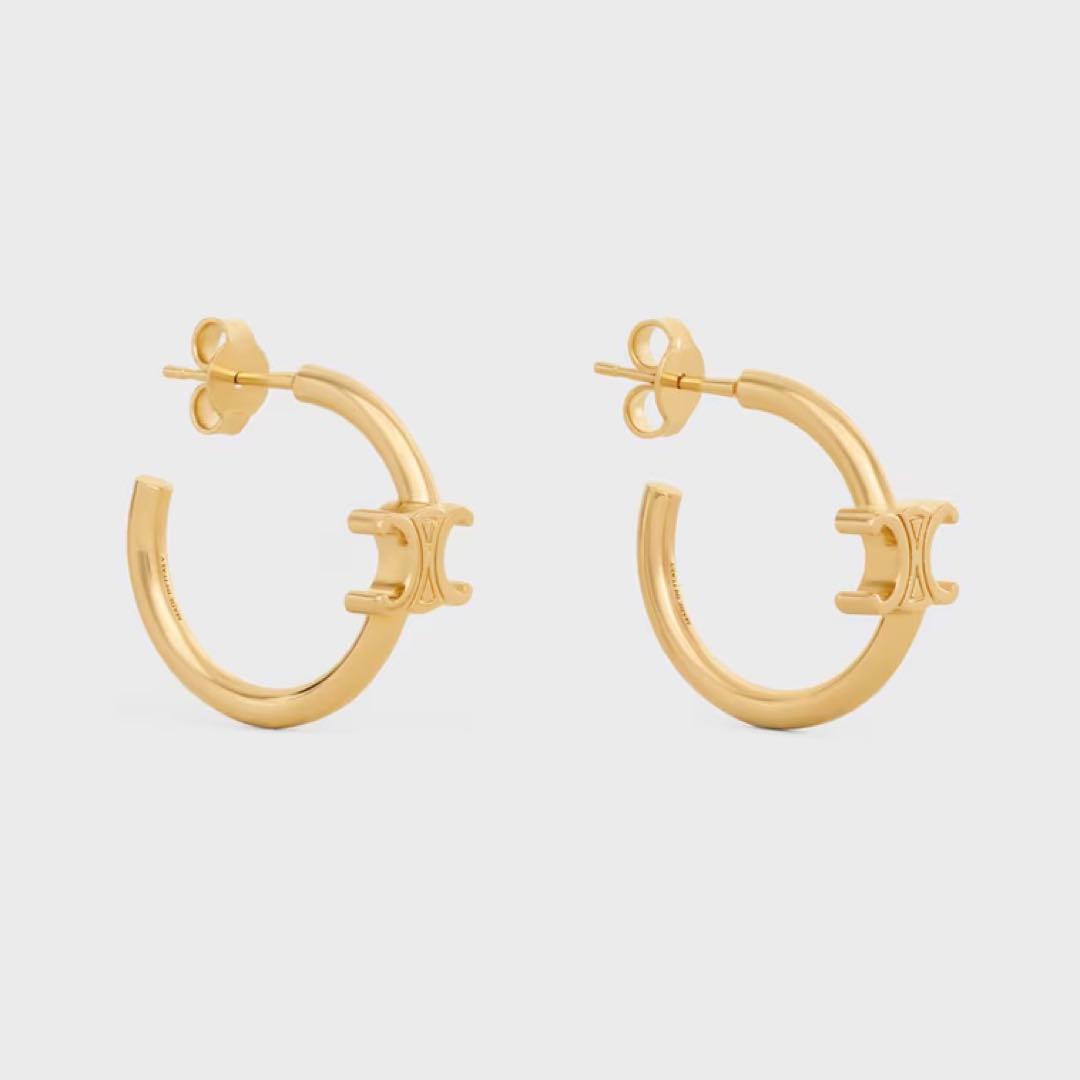 トリオンフ アシンメトリックフープ / ゴールドフィニッシュブラス