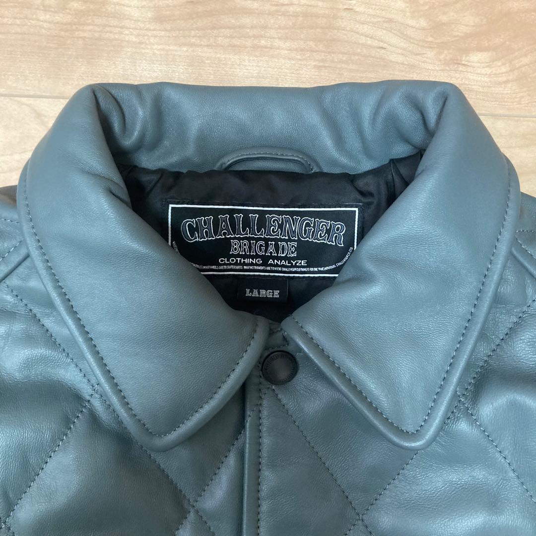 ジャケット・アウター CHALLENGER QUILTING LEATHER JACKET L
