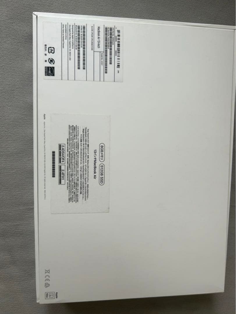 MacBook Air 2020モデル　m1チップ　512GB
