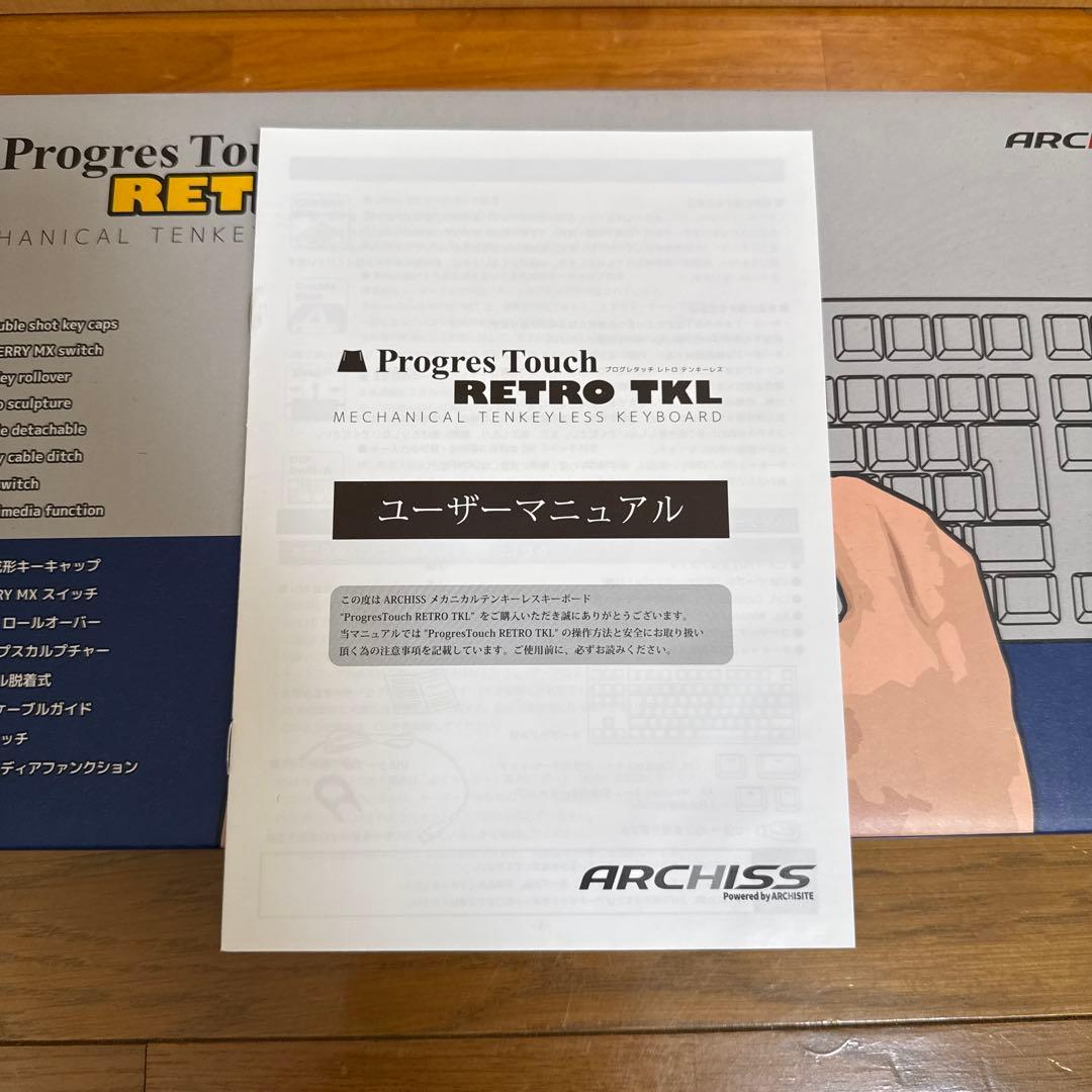 ARCHISS Progres Touch RETRO TKL 黒　静音赤軸