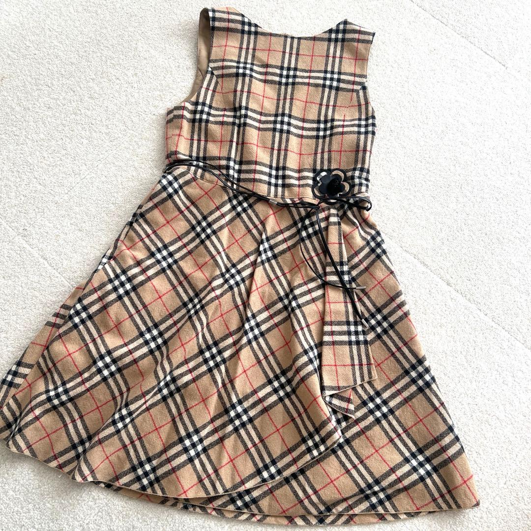 バーバリー ロンドン フォーマルワンピース 150ノバチェック 発表会 卒業式