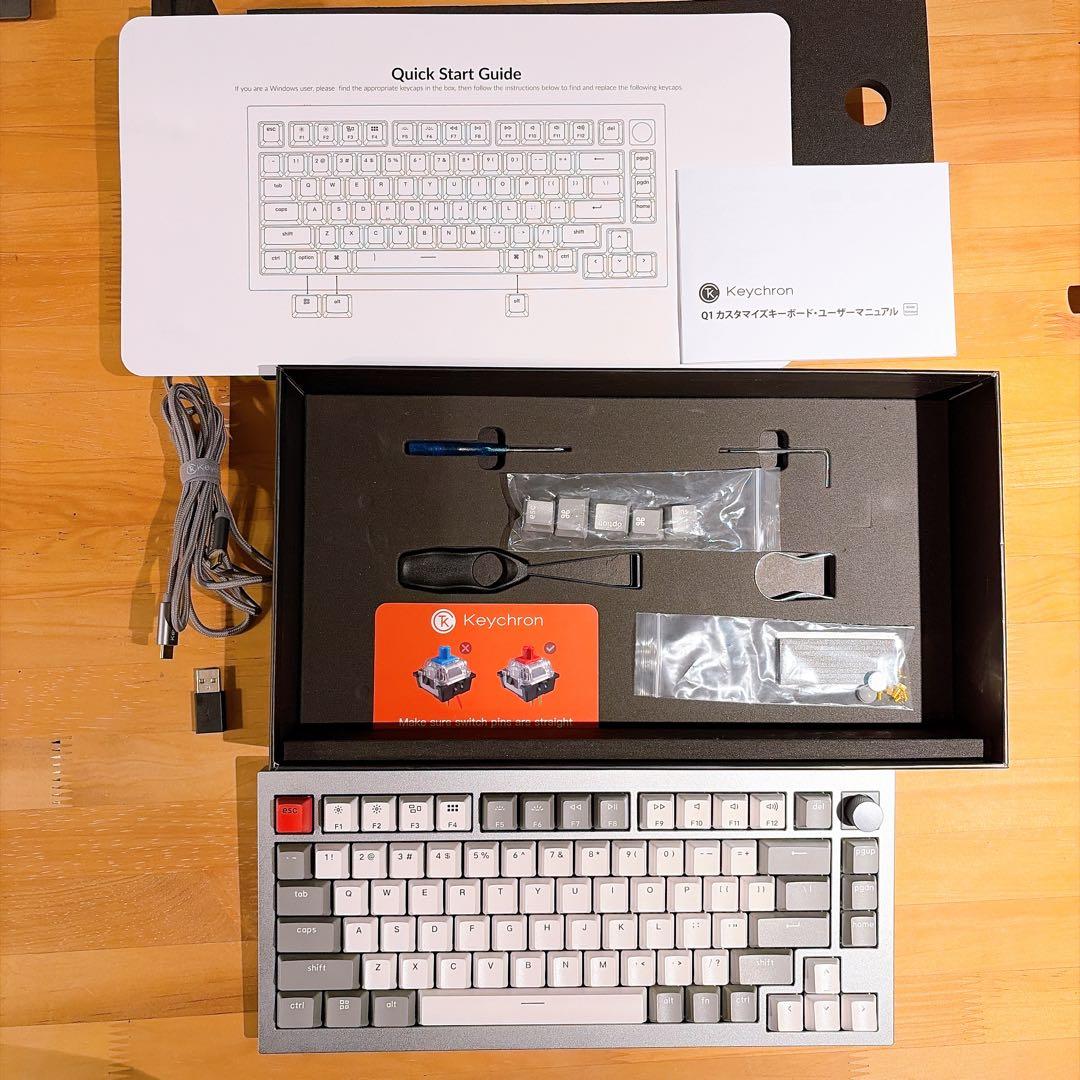 Keychron Q1 キーボード (US配列) ＋ウッドパームレストセット