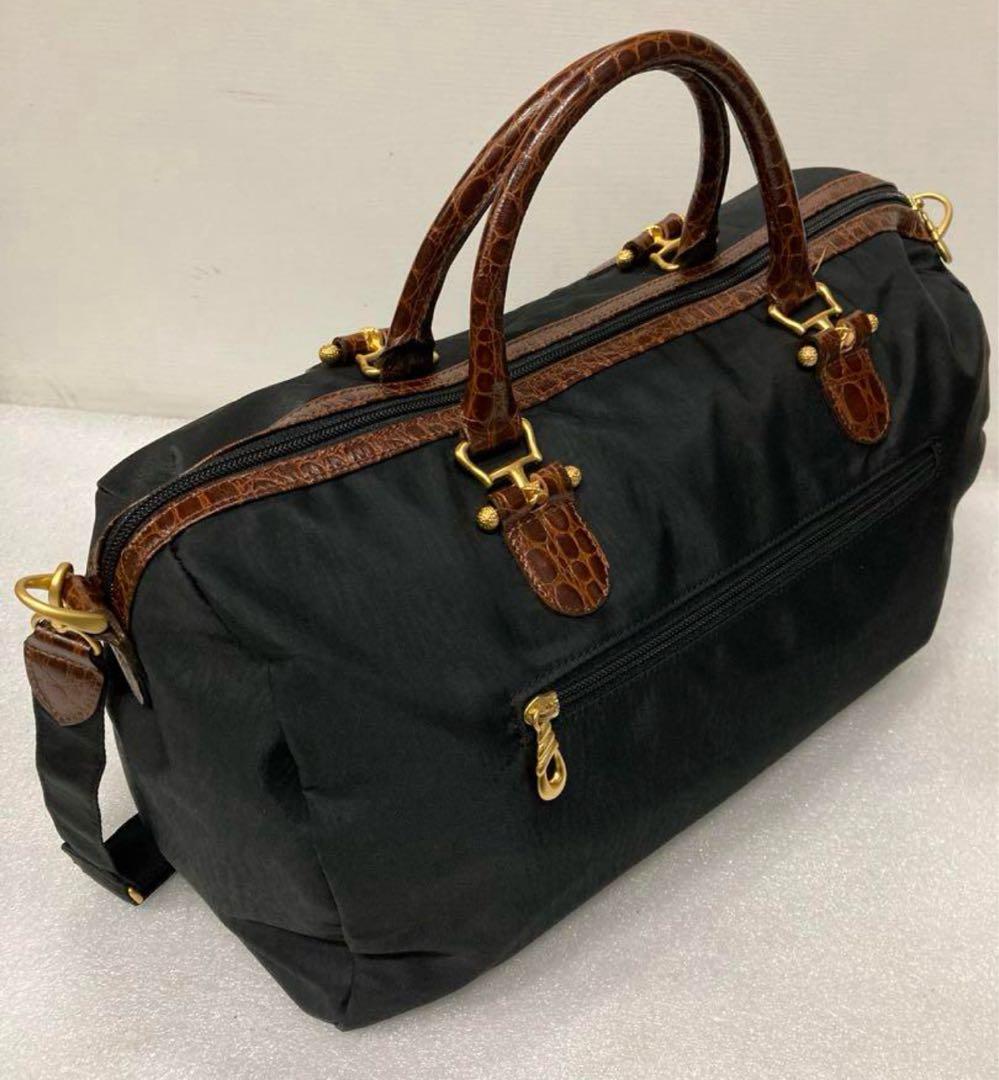 美品 BALENCIAGA ナイロン ボストンバッグ ハンドバッグ 2way