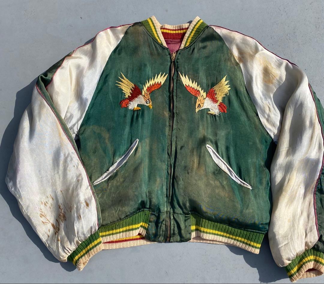 50sスカジャン ヴィンテージ　オリジナル　スーベニア　スペシャル　フェード