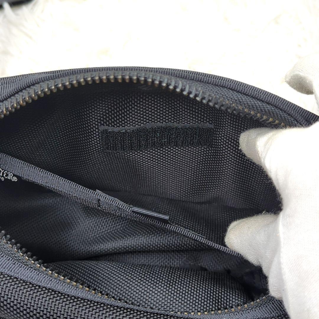 美品✨ポーター ヒート ウエストバッグ ナイロン レザー ブラック ロゴ型押し