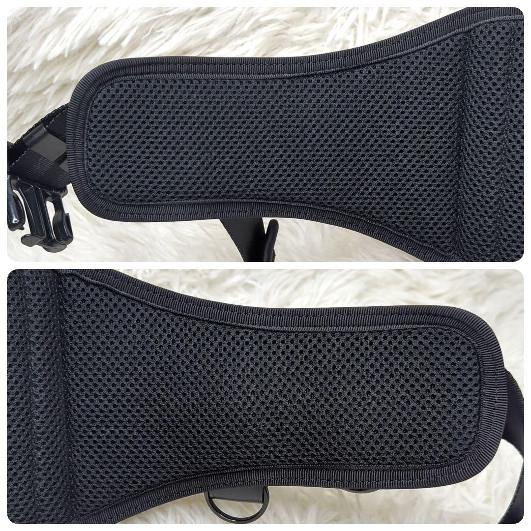 美品✨ポーター ヒート ウエストバッグ ナイロン レザー ブラック ロゴ型押し