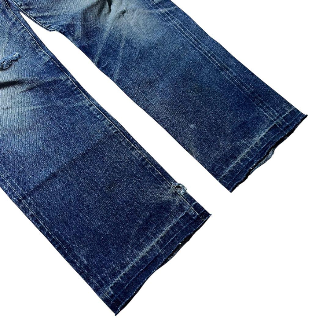 LEVIS リーバイス 702xx 日本製 w33 ヒゲ ハチノス ダメージ
