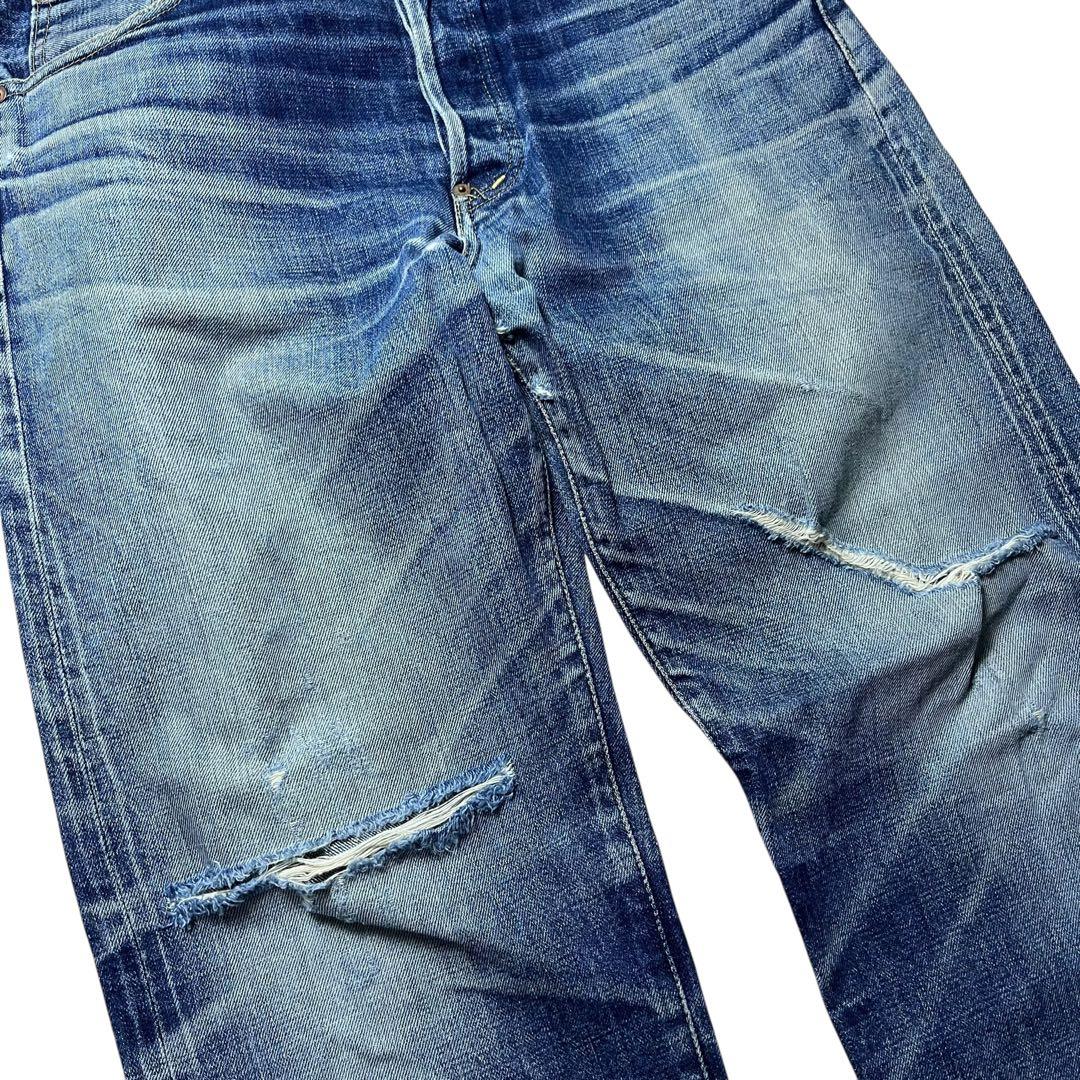 LEVIS リーバイス 702xx 日本製 w33 ヒゲ ハチノス ダメージ