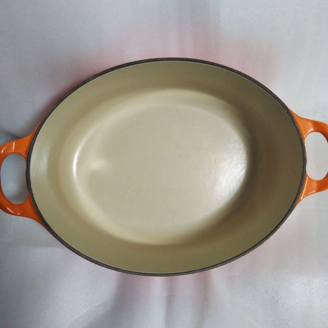 ル・クルーゼ ココット・オーバル 23cm 　楕円形　両手鍋　オレンジ