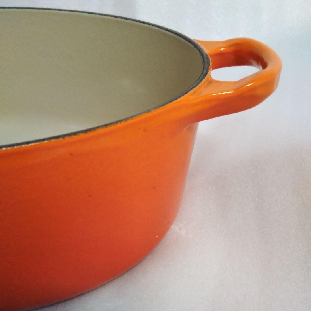ル・クルーゼ ココット・オーバル 23cm 　楕円形　両手鍋　オレンジ