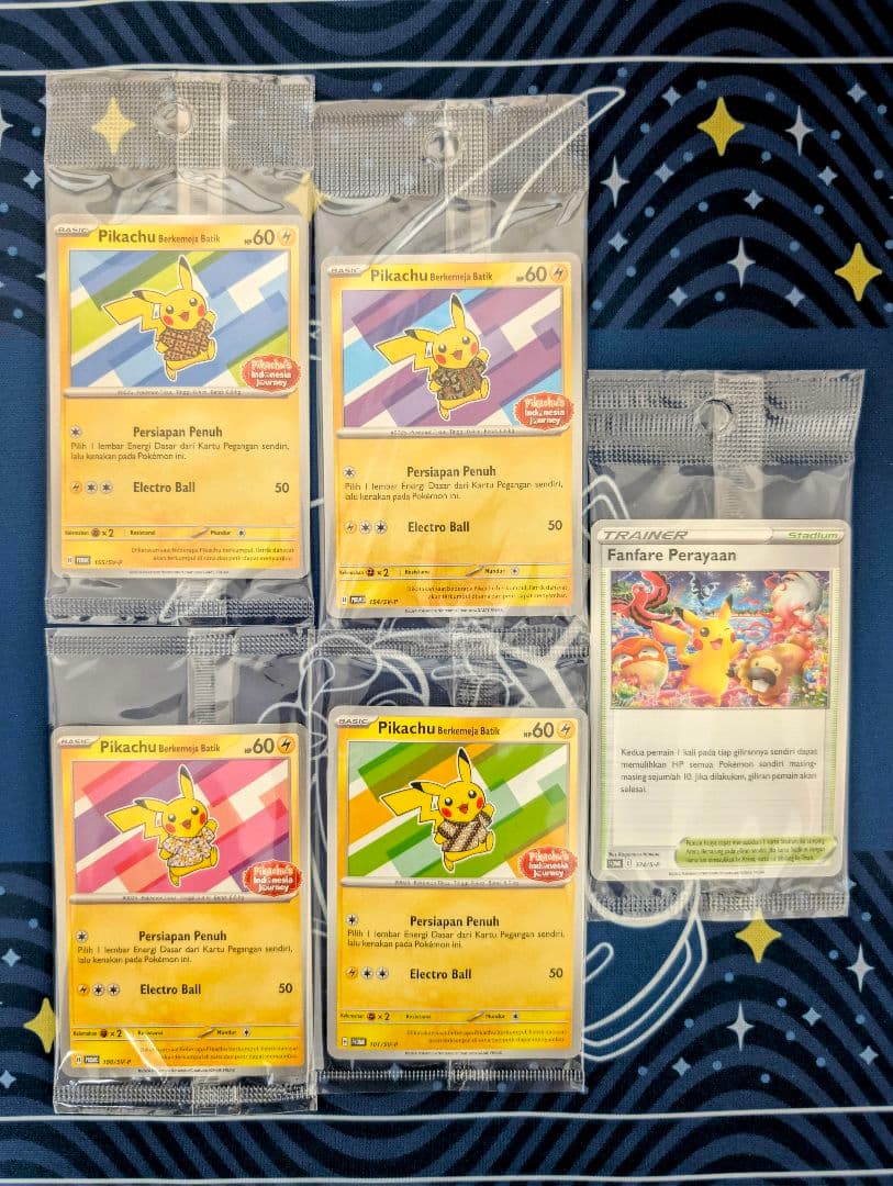 バティックシャツ ピカチュウ　コンプセット + おいわいファンファーレ