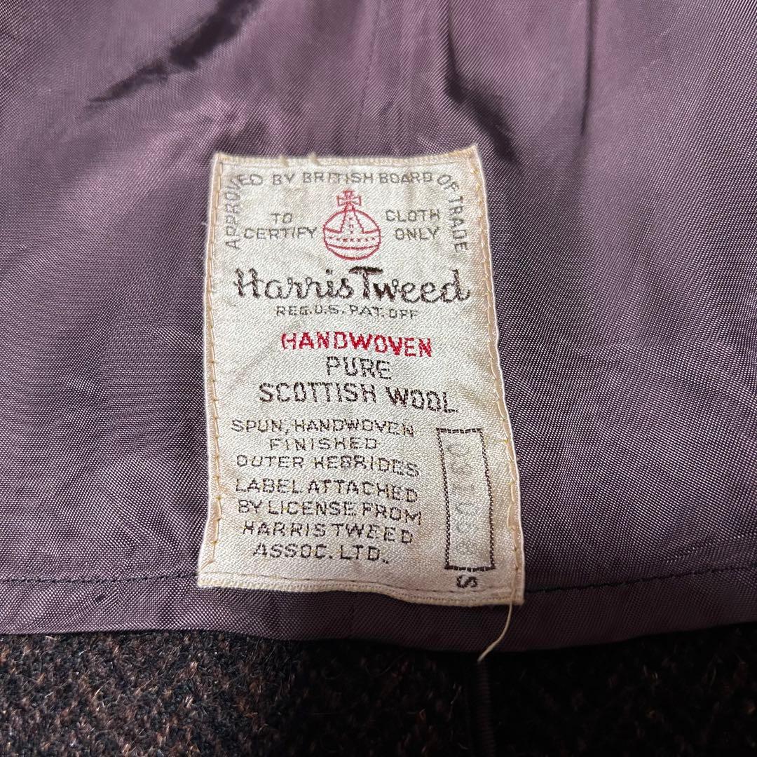 60's ハリスツイード　ヴィンテージ　チェスターコート　古着　貴重