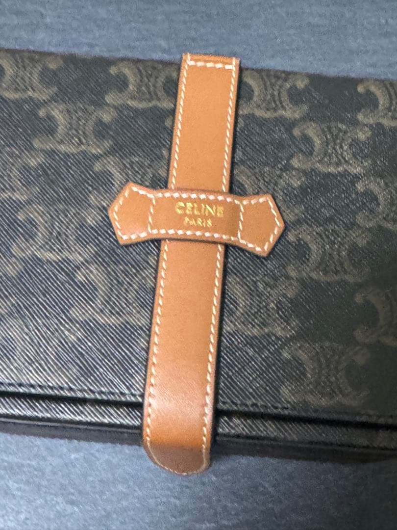 CELINE ラージジュエリーケース トリオンフキャンバス＆カーフスキン