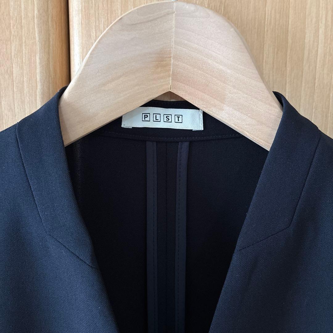 プラステ　2WAYライトストレッチ　ジャケット　パンツ　セットアップ　ネイビーS