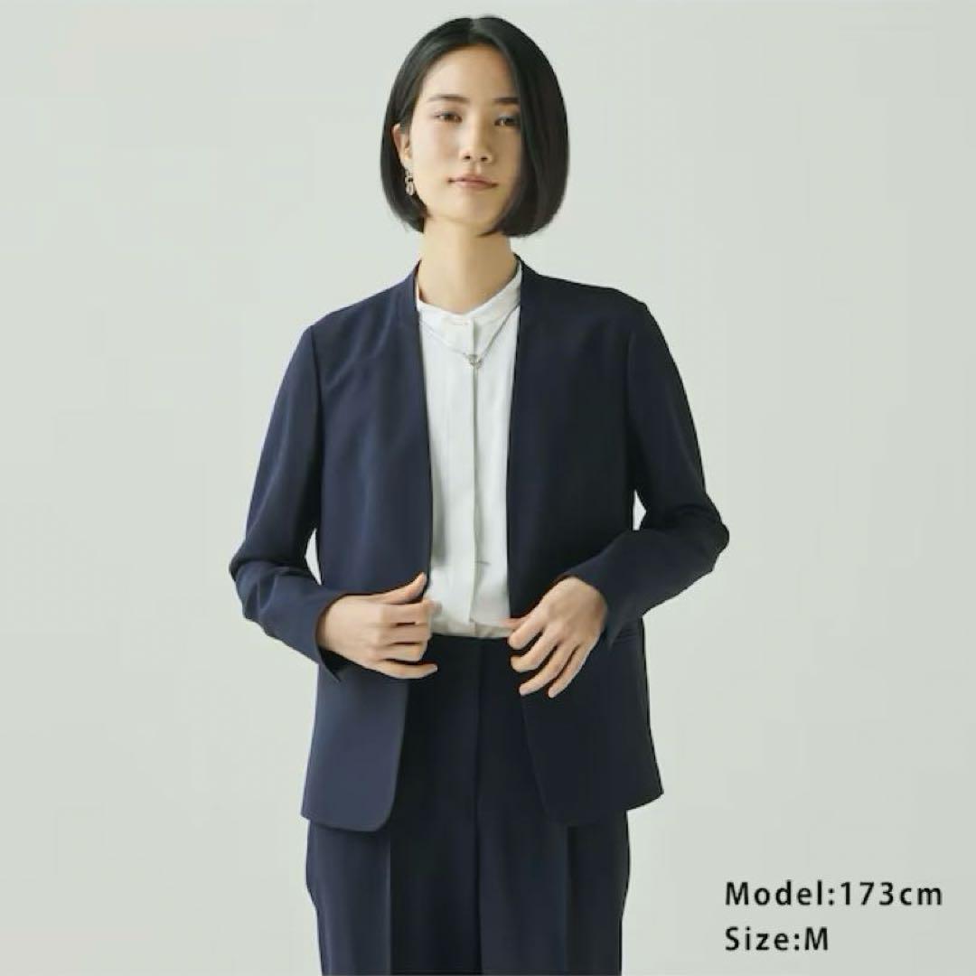 プラステ　2WAYライトストレッチ　ジャケット　パンツ　セットアップ　ネイビーS