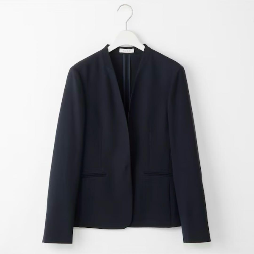 プラステ　2WAYライトストレッチ　ジャケット　パンツ　セットアップ　ネイビーS