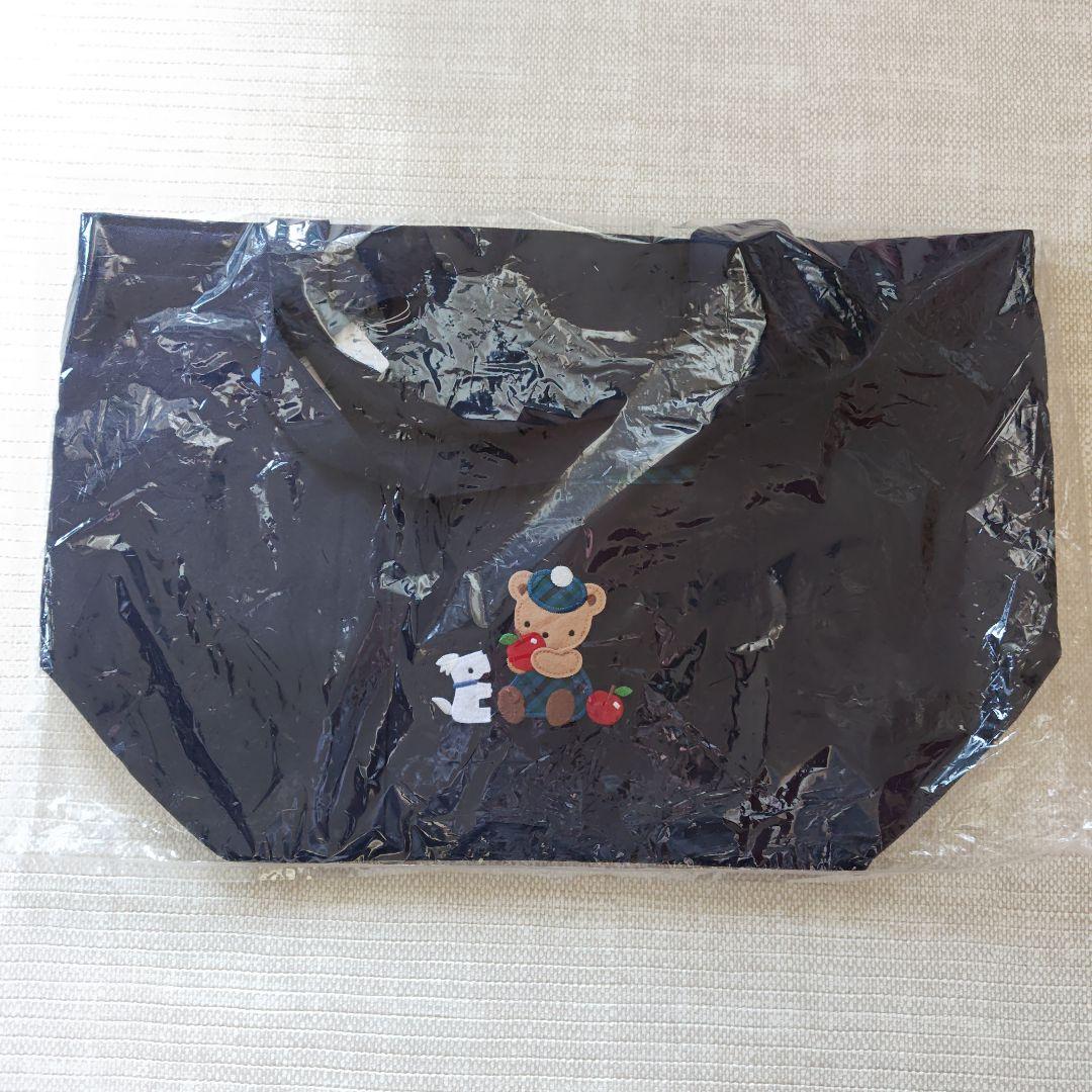 ファミリア　トートバッグ　ワッペン　大容量　ポケット　撥水　はっ水　ネイビー